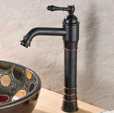 New Antique Brass Black Bronze Bathroom Sink Mixer Tap TA2035B