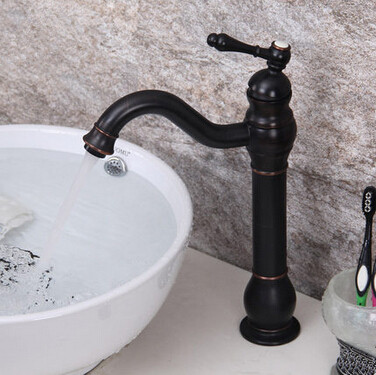 Antique Brass Black Bronze Bathroom Sink Tap Mixer Tap TA219B - Click Image to Close
