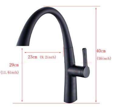 Matte Black Printed Rotatable Single Handle Pull Out Kitchen Sink Tap TA283B