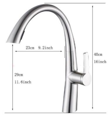 Brass Nickel Brushed Rotatable Single Handle Pull Out Kitchen Sink Tap TA283N