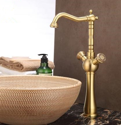 New Arrival Antique Brass Rotatable Bathroom Sink Tap Mixer Tap TA545L - Click Image to Close