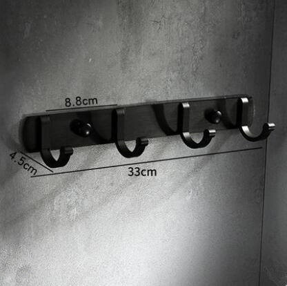 Aluminum Black Free Punching Bathroom Robe Hook TAB023 - Click Image to Close