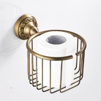 Antique Brass Toilet Paper Basket Bathroom Accessory Toilet Paper Holder TAB02P - Click Image to Close