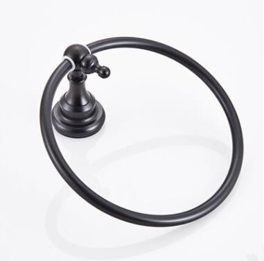 Antique Black Bronze Brass Wall Mounted Bathroom Accessory Towel Ring TAB0395