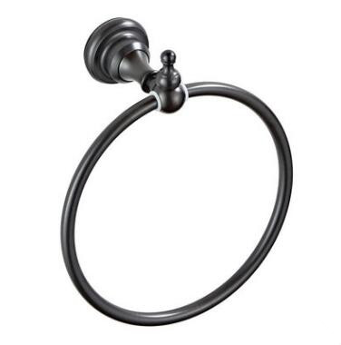 Antique Black Bronze Brass Wall Mounted Bathroom Accessory Towel Ring TAB0395 - Click Image to Close