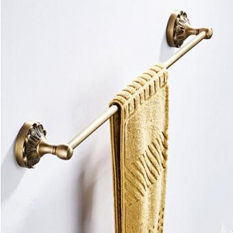 Antique Brass Bathroom Single Towel Bar Bathroom Accessory TAB053 - Click Image to Close