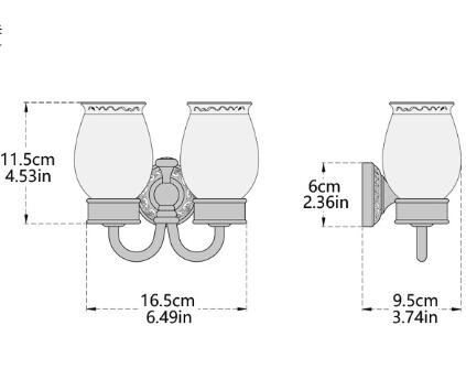 Antique Bronze Brass Double Toothbrush Holder Wall Mounted Bathroom Hardware Accessories TAB066