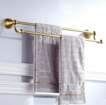 Antique Brass Finish Wall-mounted Double Towel Bar TAB1003