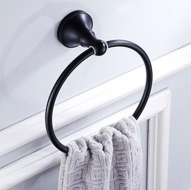 Oil Rubbed Bronze Round Towel Ring TAB1007 - Click Image to Close