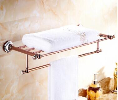 Antique Brass Rose Gold with Porcelain Bathroom Luxurious Towel Bar TAB502