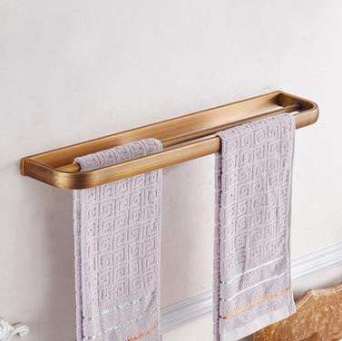 Antique Brass Bathroom Accessory Towel Double Bar TAC070 - Click Image to Close