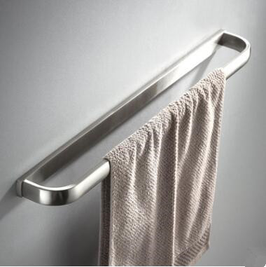 Brass Nickel Brushed Finished Bathroom Accessory Towel Single Bar TAC071N - Click Image to Close