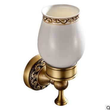 Antique Brass Single Cup Bathroom Accessory Toothbrush Holder TAH040 - Click Image to Close