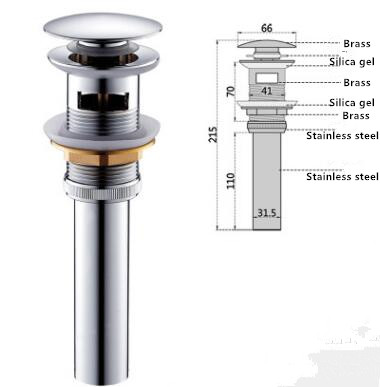 Tap Accessories Brass Chrome Pop Up Drain TAP0229