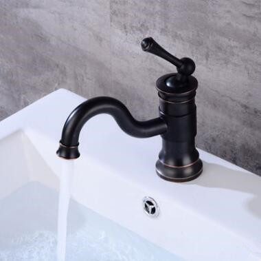 Antique Basin Tap Black Bronze Brass Rotatable Mixer Bathroom Sink Tap TB0115S - Click Image to Close