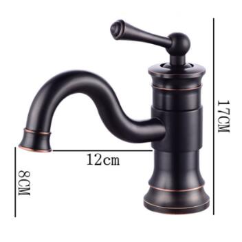 Antique Basin Tap Black Bronze Brass Rotatable Mixer Bathroom Sink Tap TB0115S - Click Image to Close