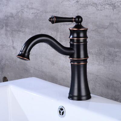 Antique Basin Tap Black Bronze Brass Rotatable Mixer Bathroom Sink Tap TB0115