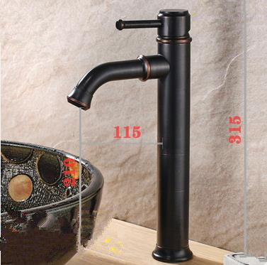 Antique Black Bronze Brass Bathroom Mixer Water Sink Tap TB0169Z