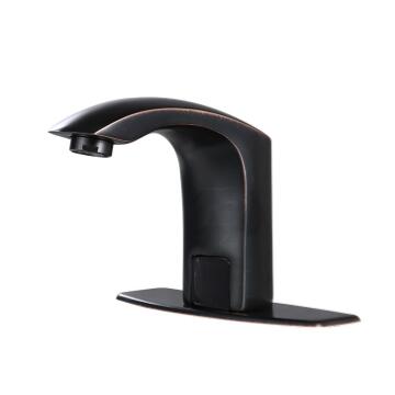 Antique Black Brass Automatic Taps Hand-free Mixer Water Bathroom Sink Tap TB0180 - Click Image to Close