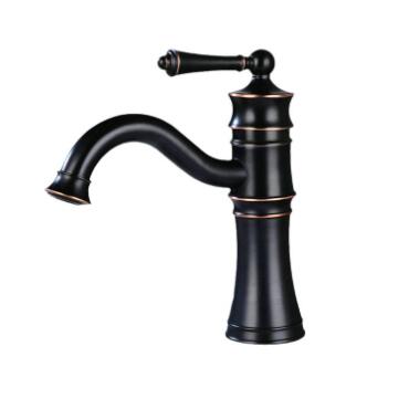 Black Brass Rotatable Retro Style Mixer Bathroom Sink Taps TB0239 - Click Image to Close