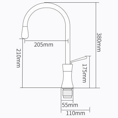 Kitchen Sink Tap Black Bronze Brass Rotatable Kitchen Tap TB0249 - Click Image to Close