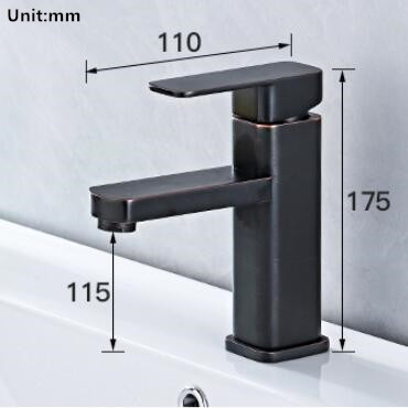 Antique Basin Tap Black Brass Classic Style Mixer Bathroom Sink Tap TB0276 - Click Image to Close