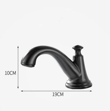 Black Brass Basin Tap Classic Three-pieces Two Handles Bathroom Sink Tap TB0285