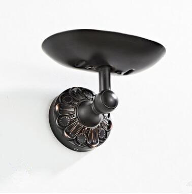 Antique Black Bronze Brass Carved Cover Soap Holder Bathroom Accessory TB048