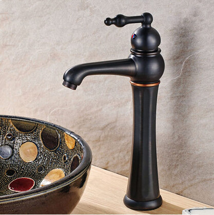 Antique New Design Brass Black Bronze Bathroom Sink Mixer Tap TB248A