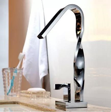 Art Design New Arrival Chrome Finished Mixer Bathroom Sink Tap TB526C