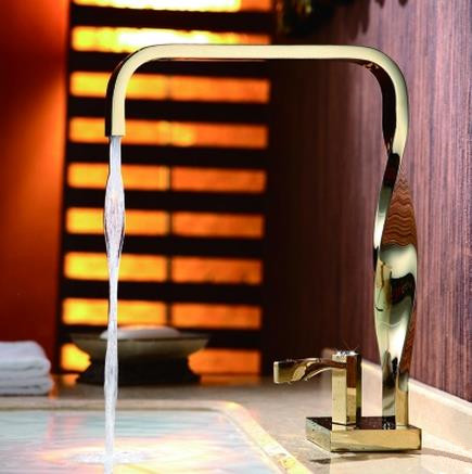 Art Design New Arrival Golden Printed Mixer Bathroom Sink Tap TB640G