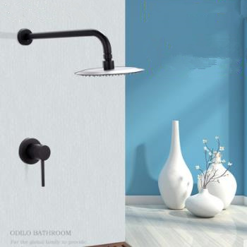 Antique Black Brass Bathroom Concealed Installation Rainfall Shower Tap TBS0289 - Click Image to Close