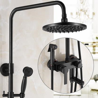 Antique New Designed Black Bronze Brass Bathroom Shower Set With Bidet Tap TBS1198