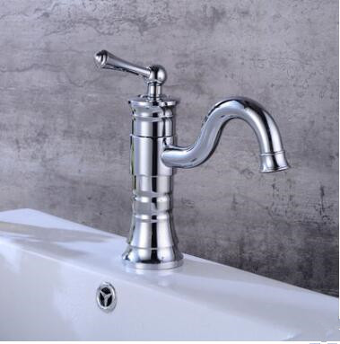 Basin Tap Brass Chrome Finished Rotatable Mixer Bathroom Sink Tap TC0115 - Click Image to Close