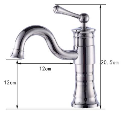 Basin Tap Brass Chrome Finished Rotatable Mixer Bathroom Sink Tap TC0115 - Click Image to Close