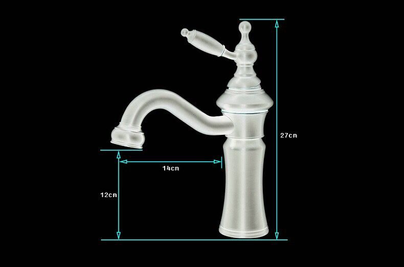 Brass Chrome Finished Mixer Bathroom Sink Tap TC1228 - Click Image to Close