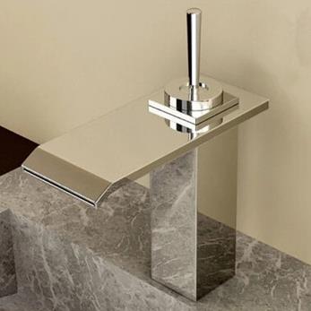 Chrome Brass Single Handle Waterfall Bathroom Sink Tap Mixer Water Tap TC2399