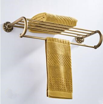 Antique Brass Embossing Covers Bathroom Towel Rack Bathroom Towel Bar TCA0115 - Click Image to Close