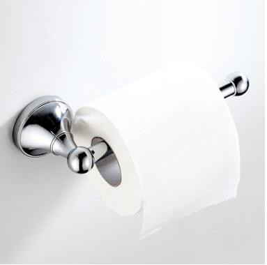 Simple Style Brass Bright Chrome FInished Bathroom Accessory Toilet Roll Holder TCB026 - Click Image to Close