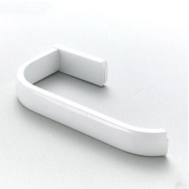 Simple Brass White Matte Finished Bathroom Accessory Toilet Roll Holder TCB027W - Click Image to Close