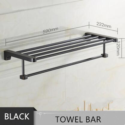 Antique Black Bronze Brass Bathroom Towel Rack Bathroom Towel Bar TCB0307