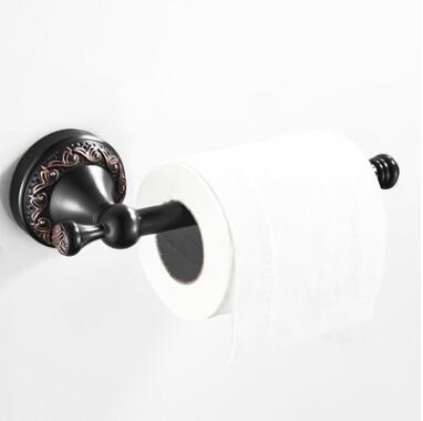 Antique Black Bronze Brass Decorative Pattern Cover Bathroom Accessory Toilet Roll Holder TCB035