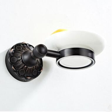 Brass Black Bronze Antique Carving Soap Holder Bathroom Accessory TCB038 - Click Image to Close