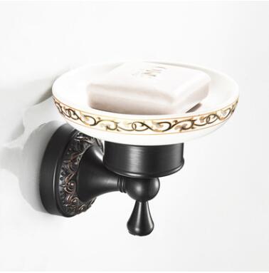 Antique Brass Black Bronze Bathroom Ceramics Soap Holder High Quality Accessory TCB041