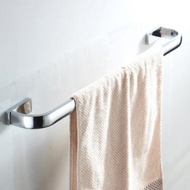 Brass Chrome Finished Bathroom Accessory Towel Bar Single Towel Bar TCB042C - Click Image to Close