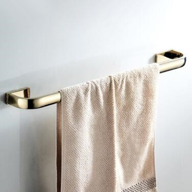 Antique Brass Golden Bathroom Accessory Towel Bar Single Towel Bar TCB042G - Click Image to Close