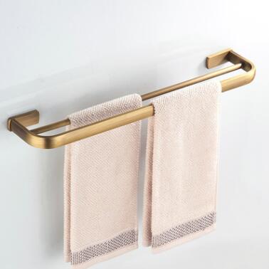 Antique Brass Bathroom Accessory Towel Bar Double Towel Bar TCB051A - Click Image to Close