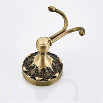 Antique Brass Carved Designed Bathroom Accessories Bathroom Robe Hook TCB055