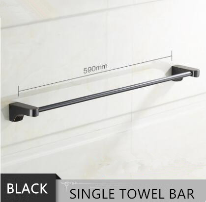 Antique Black Brass Bathroom Single Towel Bar Bathroom Accessory TCB084 - Click Image to Close