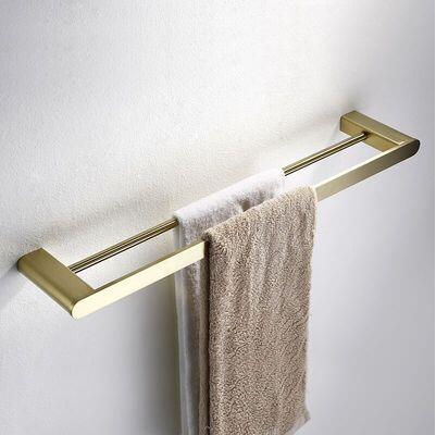 Brushed Stainless Steel Golden Bathroom Accessory Towel Bar Double Towel Bar TCB139G